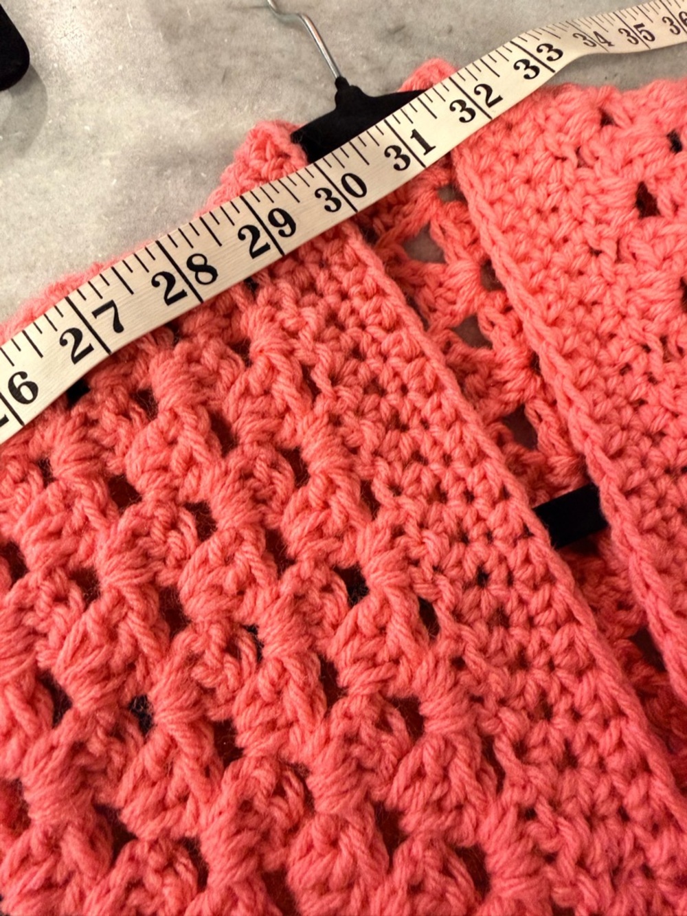Handmade Crochet Granny Square One Size Cozy Cardigan Boho Chunky Knit Sweater - Picture 7 of 9